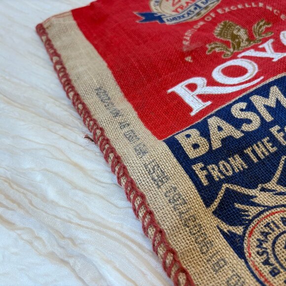 Purse Royal Basmati Rice Tote With Handles and Zipper, Burlap Bag, 20 lb size - Picture 4 of 11